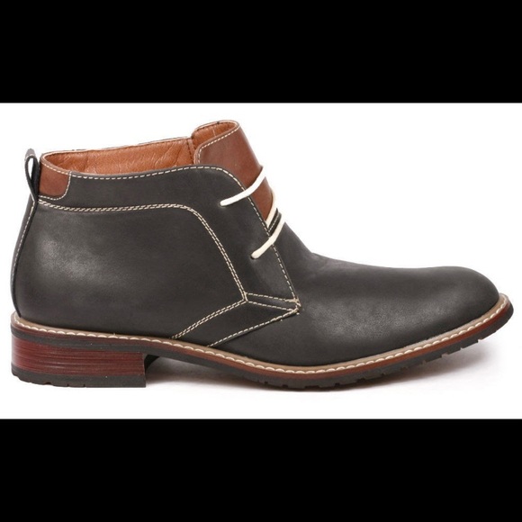 Ferro Aldo Men's Round Toe Lace Ankle Boots - Picture 4 of 4